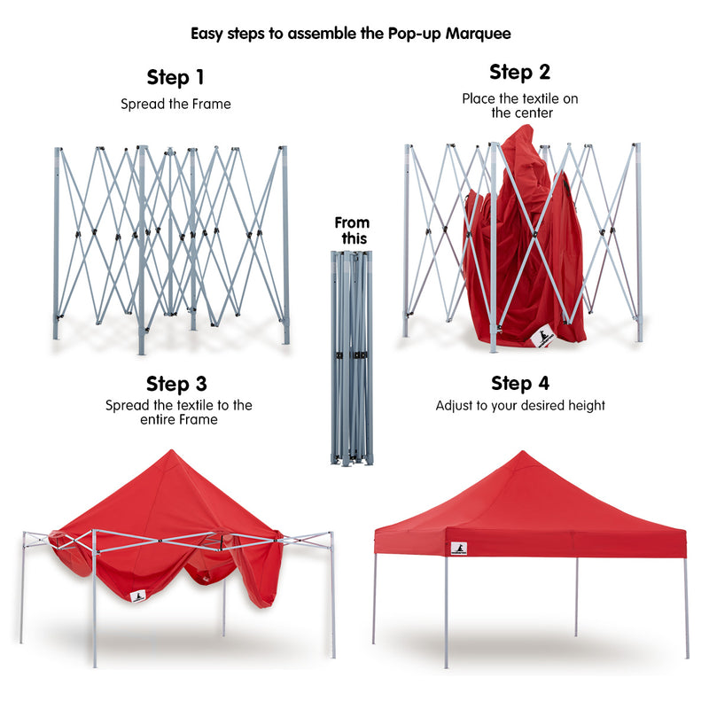 Danoz Outdoors - Wallaroo Gazebo Tent Marquee 3x3 PopUp Outdoor  Red
