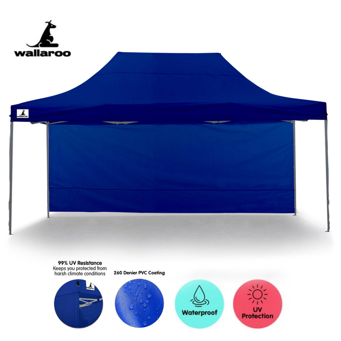 Danoz Outdoors - Wallaroo Gazebo Tent Marquee 3x4.5m PopUp Outdoor  Blue