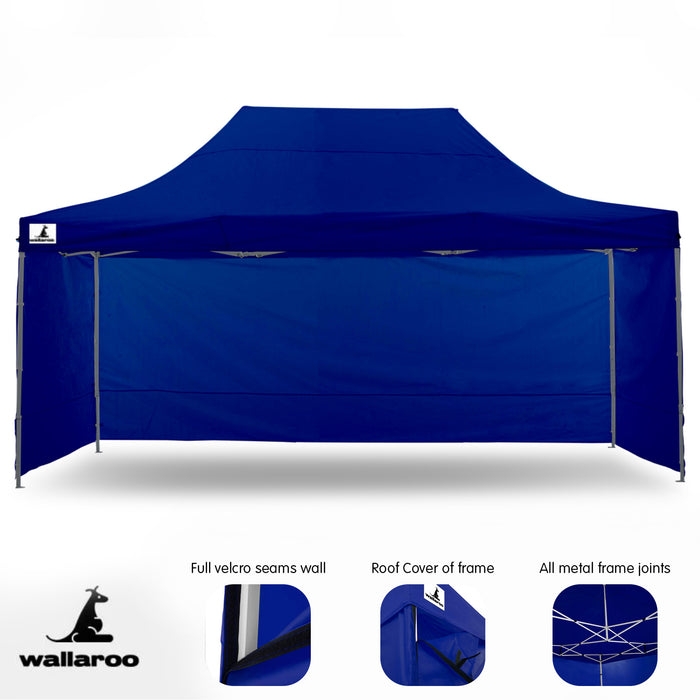 Danoz Outdoors - Wallaroo Gazebo Tent Marquee 3x4.5m PopUp Outdoor  Blue