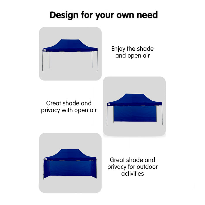 Danoz Outdoors - Wallaroo Gazebo Tent Marquee 3x4.5m PopUp Outdoor  Blue