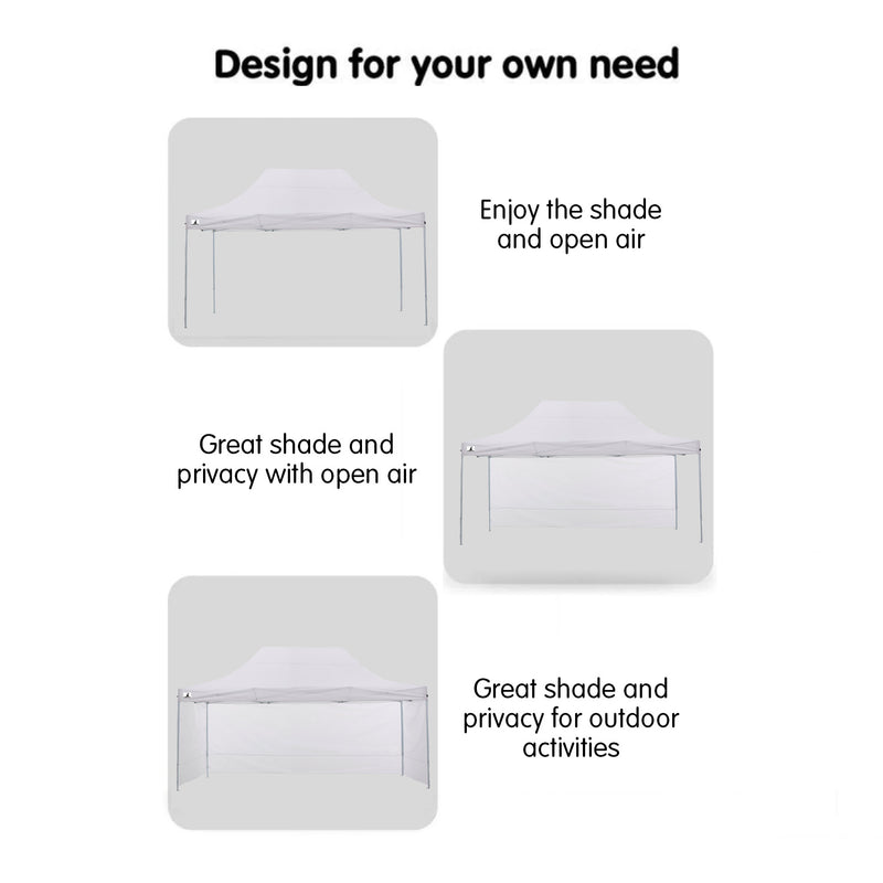 Danoz Outdoors - Wallaroo Gazebo Tent Marquee 3x4.5m PopUp Outdoor White