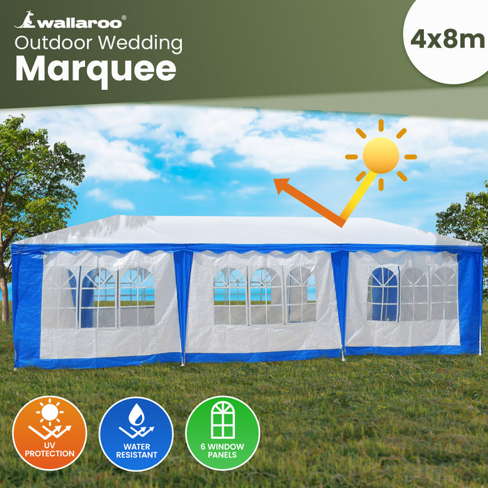 Danoz Outdoors - Wallaroo 4x8 Outdoor Event Wedding Marquee Tent Blue