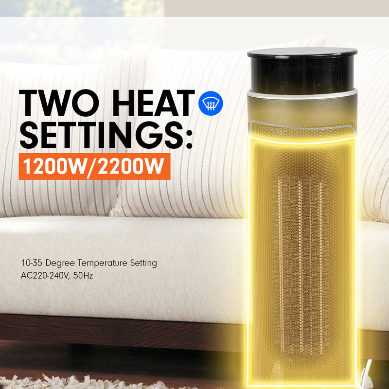 Stay warm and cozy all winter long with Danoz Direct - Pronti Electric Tower Heater. Its 2000W ceramic heating element provides efficient warmth
