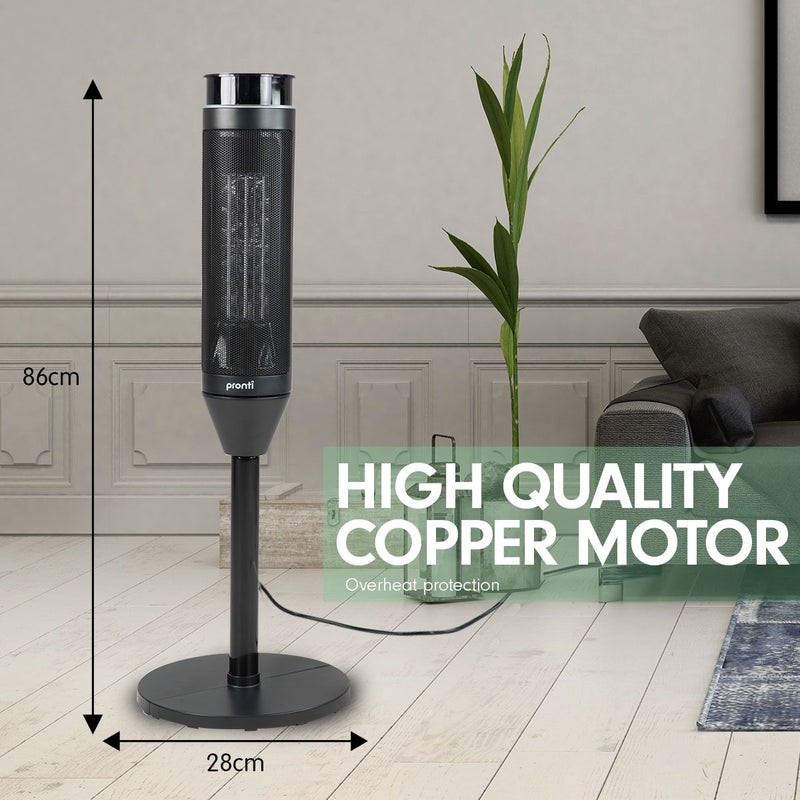 Stay warm and cozy all winter long with Danoz Direct - Pronti Electric Tower Heater. Its 2000W ceramic heating element provides efficient warmth