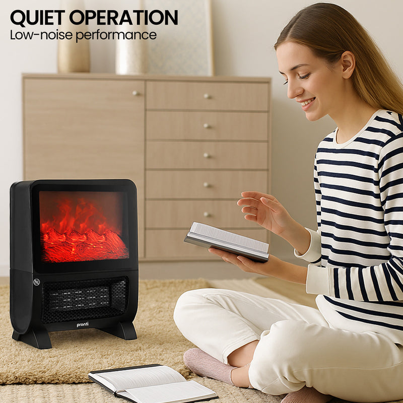 Danoz HeatingSmart - Pronti 2000W 3D Fire PTC Electric Portable Room Heater - Super Deals!