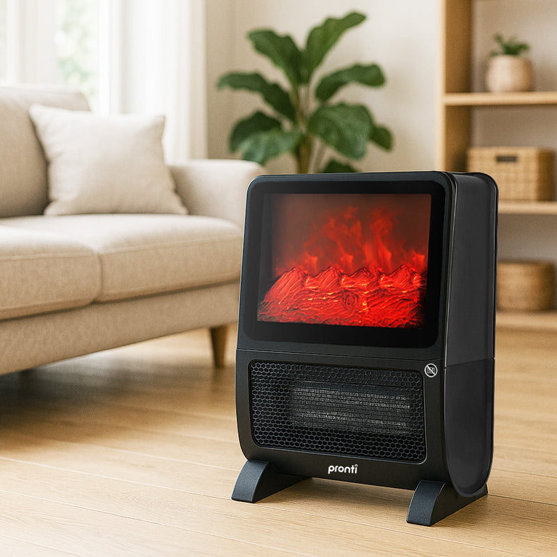 Danoz HeatingSmart - Pronti 2000W 3D Fire PTC Electric Portable Room Heater - Super Deals!
