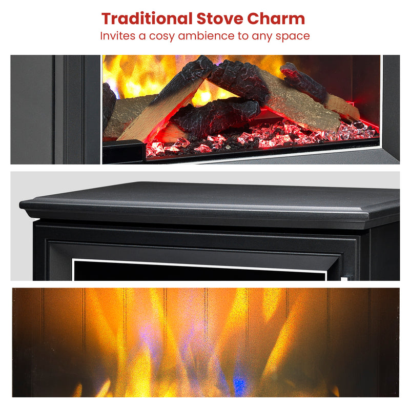 Danoz HeatingSmart - Dimplex Laverton Electric Fire Stove - 2kW - Top of the Range -10 Years warranty!