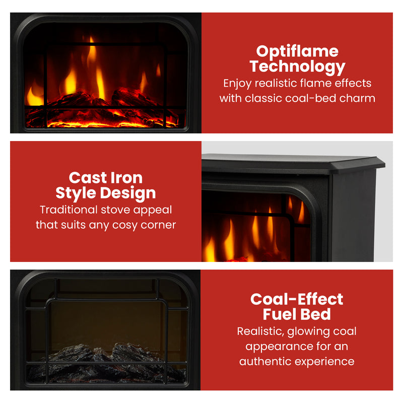 Danoz HeatingSmart - Dimplex 1.2kW MicroStove Optiflame Portable Electric Fire Stove - Top of the range!
