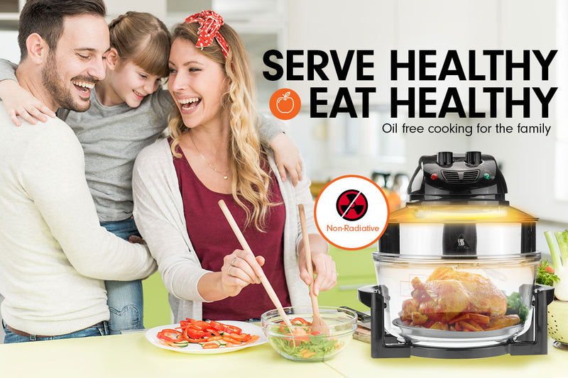 Danoz Direct - Pronti 17L Family Turbo Convection Oven Broiler Cooker - A18 Black