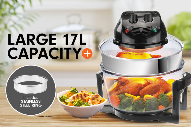 Danoz Direct - Pronti 17L Family Turbo Convection Oven Broiler Cooker - A18 Black