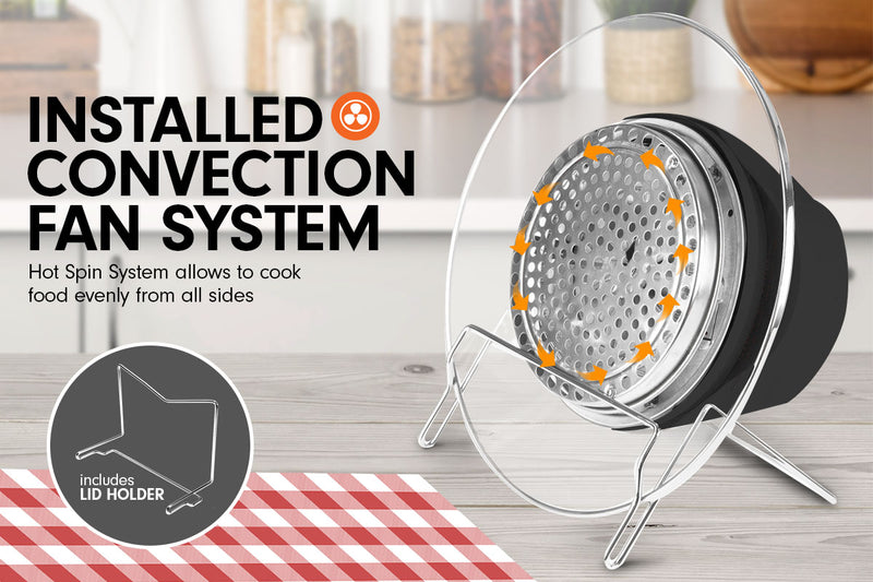 Danoz Direct - Pronti 17L Family Turbo Convection Oven Broiler Cooker - A18 Black