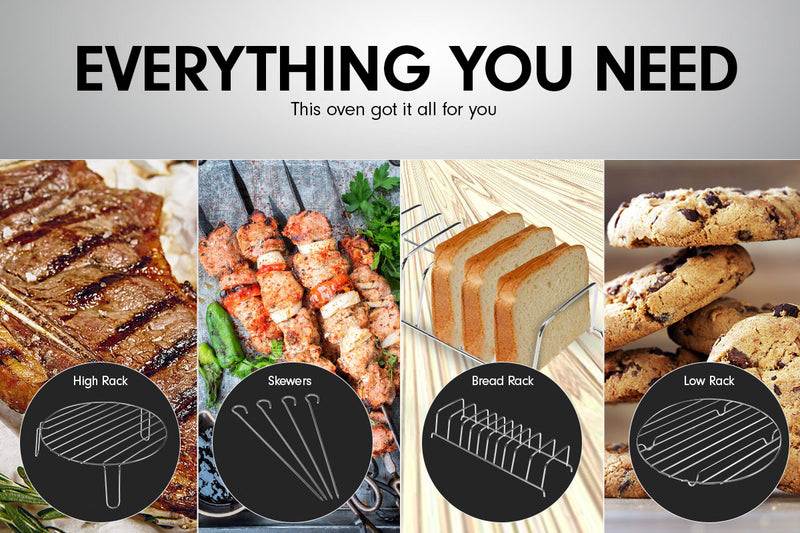 Danoz Direct - Pronti 17L Family Turbo Convection Oven Broiler Cooker - A18 Black