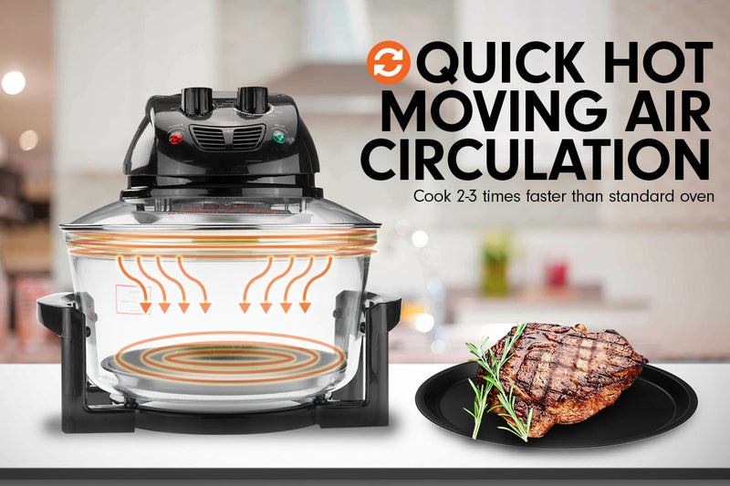 Danoz Direct - Pronti 17L Family Turbo Convection Oven Broiler Cooker - A18 Black