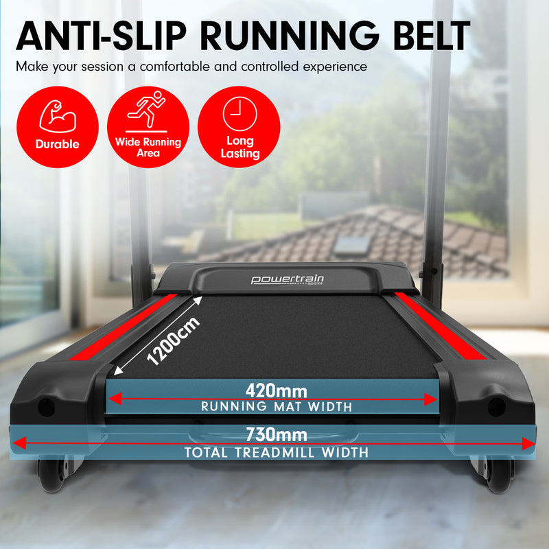 🏃 Danoz FitnessSmart | Powertrain K200 Electric Treadmill | 1600W | 12km/h | 15-Level Auto Incline | Hydraulic Fold | Home Gym