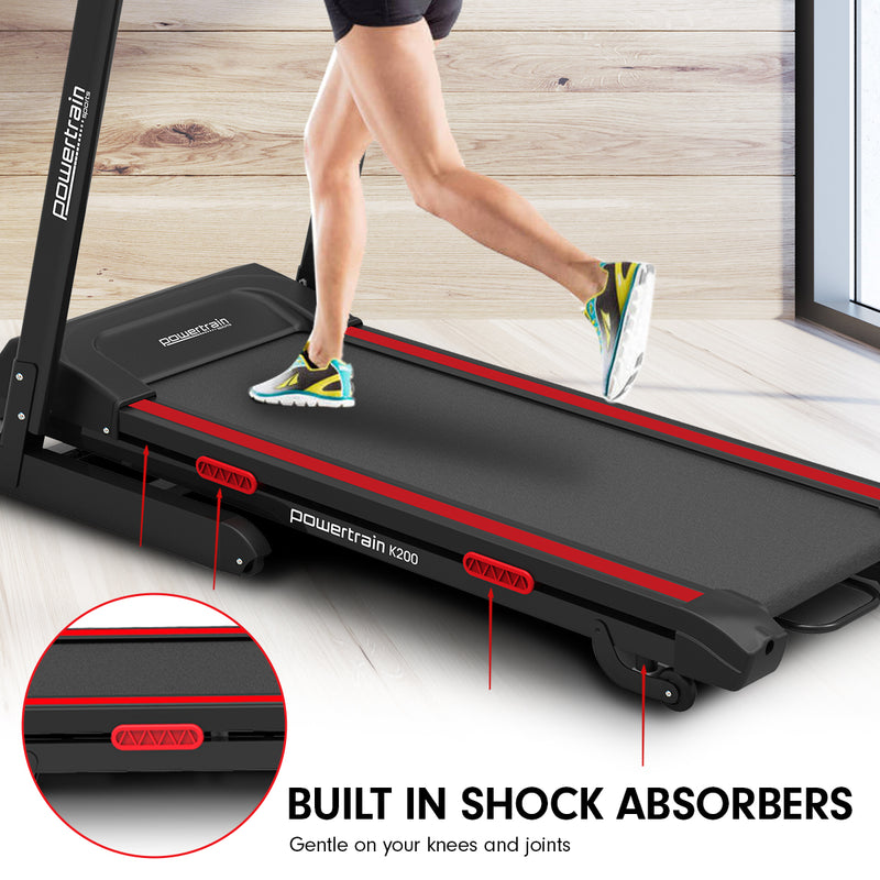 🏃 Danoz FitnessSmart | Powertrain K200 Electric Treadmill | 1600W | 12km/h | 15-Level Auto Incline | Hydraulic Fold | Home Gym