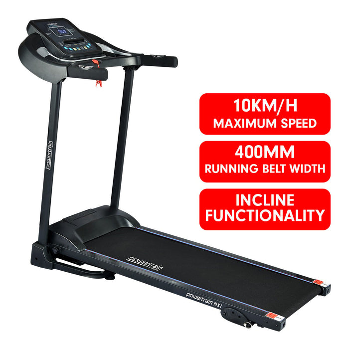 Danoz Fitness - Powertrain MX1 Foldable Home Treadmill for Cardio Jogging Fitness - Incl. Delivery