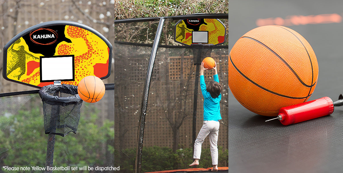 Danoz Sports - Kahuna Trampoline Basketball Ring Set with Mini Ball and Pump