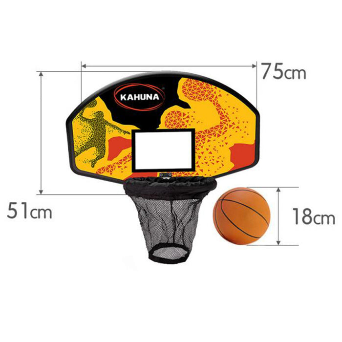 Danoz Sports - Kahuna Trampoline Basketball Ring Set with Mini Ball and Pump