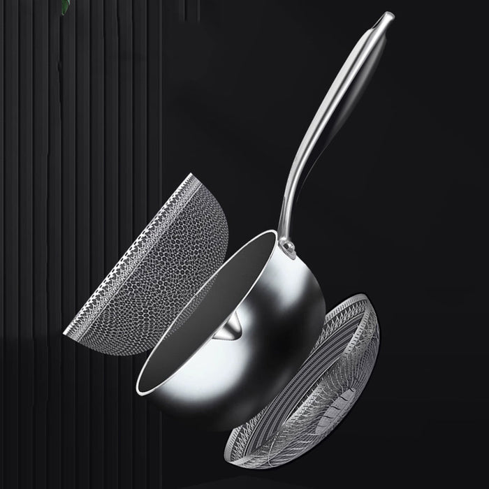 Danoz Kitchen 🧑‍🍳🥘 Premium 316 Stainless Steel Non-Stick 22cm Milk Pot with Double-Sided Honeycomb Design Incl. Delivery