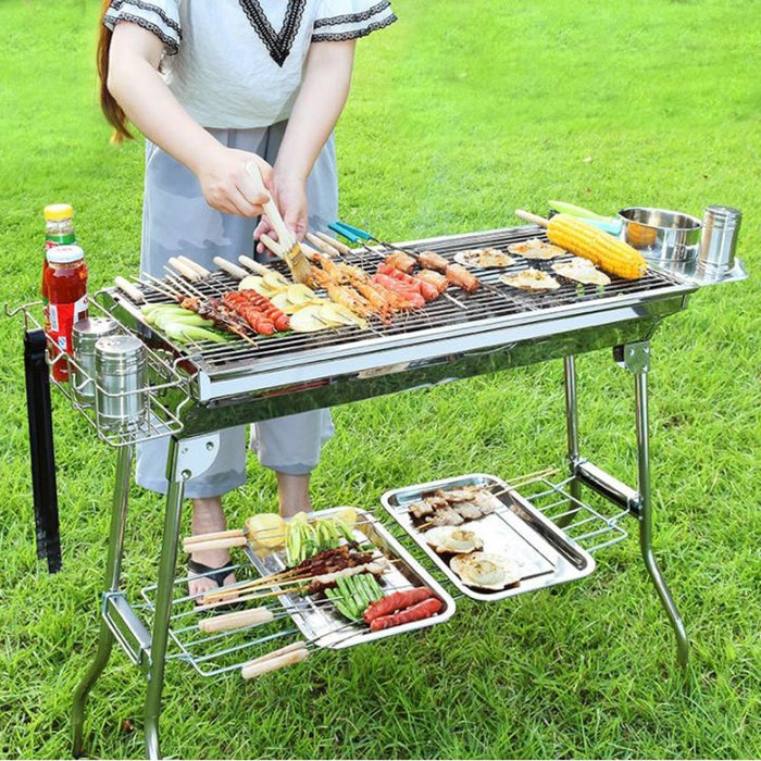 Danoz Direct 🎯Kitchen Smart - BBQ Grill! Enjoy delicious char-grilled food anywhere with this foldable and portable barbecue set