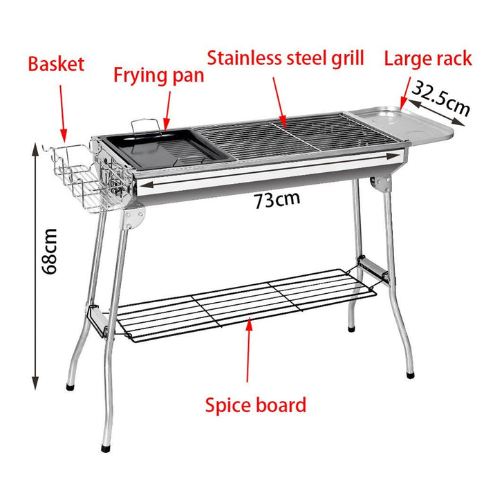 Danoz Direct 🎯Kitchen Smart - BBQ Grill! Enjoy delicious char-grilled food anywhere with this foldable and portable barbecue set