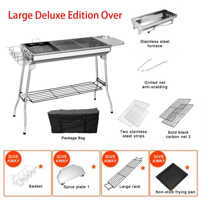 Danoz Direct 🎯Kitchen Smart - BBQ Grill! Enjoy delicious char-grilled food anywhere with this foldable and portable barbecue set