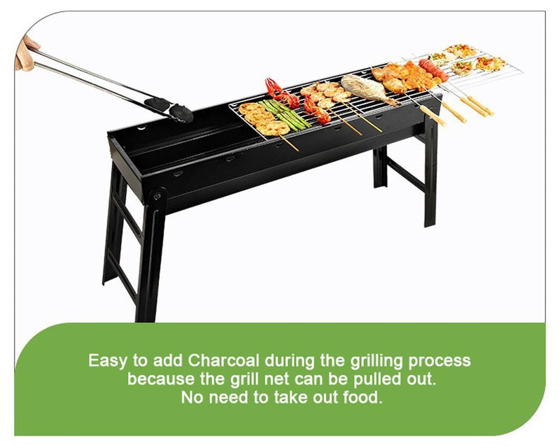 Danoz Outdoors - Foldable Portable BBQ Charcoal Grill Barbecue Camping Hibachi Picnic small