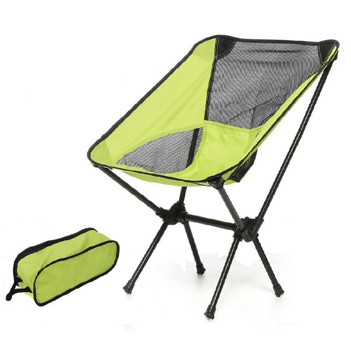 Ultralight Aluminum Alloy Folding Camping Camp Chair Outdoor Hiking Patio Backpacking Blue