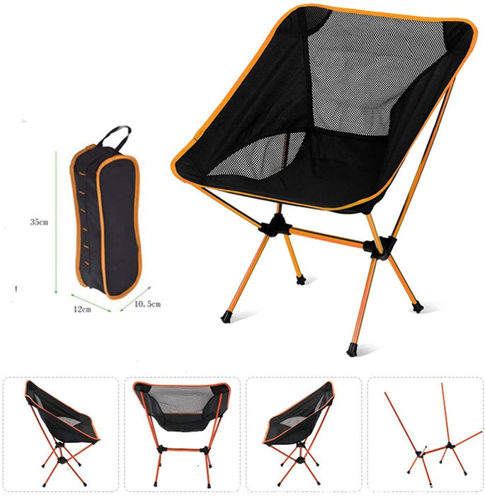 Ultralight Aluminum Alloy Folding Camping Camp Chair Outdoor Hiking Red