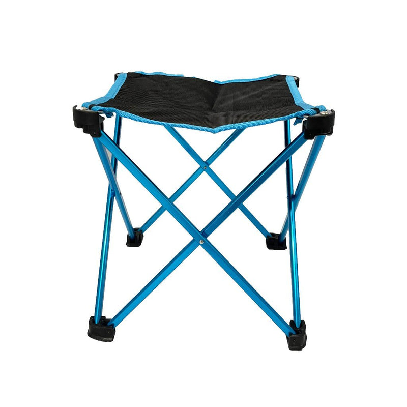 Danoz Direct - Mini Portable Outdoor Folding Stool Camping Fishing Picnic Chair Seat 80kg Blue