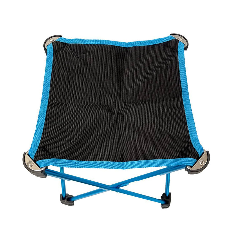 Danoz Direct - Mini Portable Outdoor Folding Stool Camping Fishing Picnic Chair Seat 80kg Blue