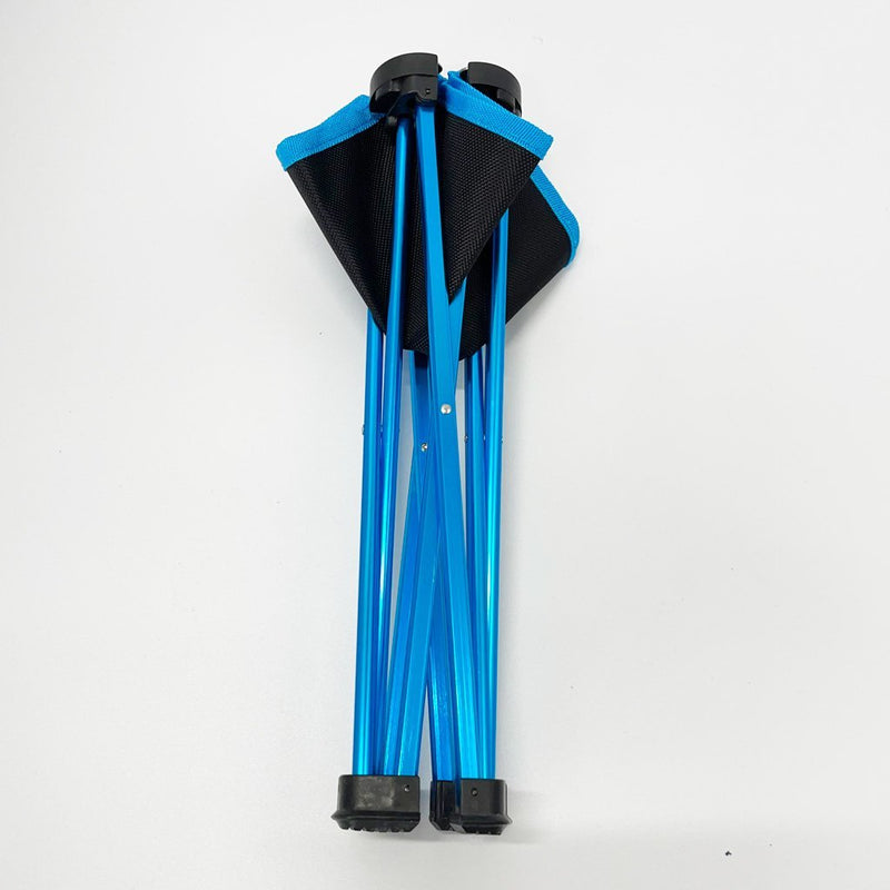 Danoz Direct - Mini Portable Outdoor Folding Stool Camping Fishing Picnic Chair Seat 80kg Blue