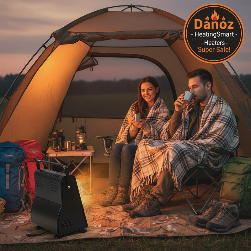 Danoz HeatingSmart - AMZ 1700W 2-in-1 Portable Outdoor Camping Butane Gas Heater Stove Steel Iron - Super Deals!