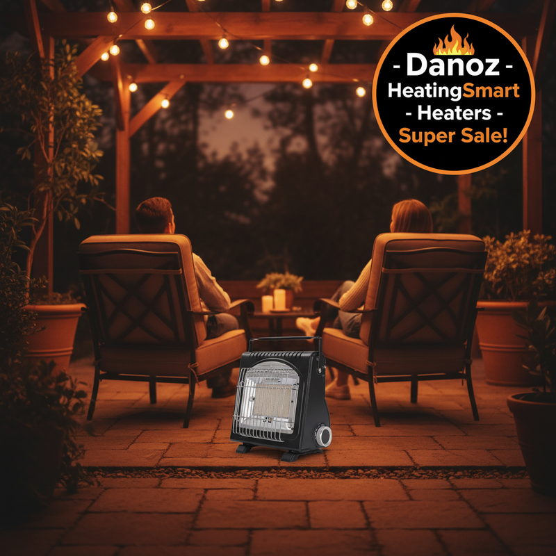 Danoz HeatingSmart - AMZ 1700W 2-in-1 Portable Outdoor Camping Butane Gas Heater Stove Steel Iron - Super Deals!