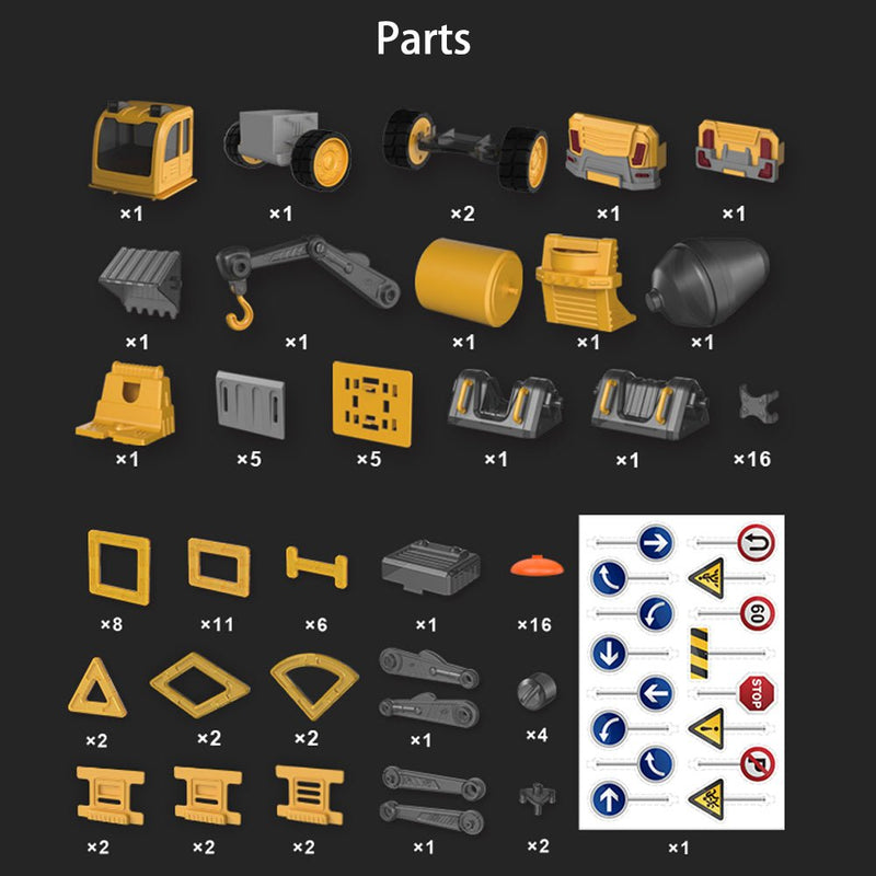 Danoz Xmas🎅 DanBaoLe Magnetic Truck DIY Assembly Eneineering Vehicle with Music Lights Christmas Gift
