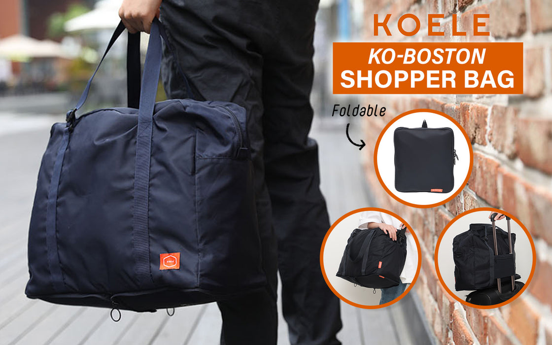 Danoz Fashion - KOELE - Shopper Bag Travel Duffle Bag Foldable Laptop Luggage Nylon KO-BOSTON NAVY