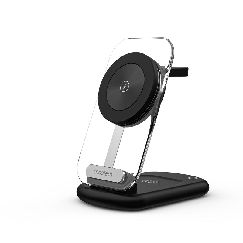 ⚡ Danoz ChargeSmart | CHOETECH 3-in-1 MagSafe Wireless Charger Stand | 15W Fast Charge | iPhone + Apple Watch + AirPods | StandBy Mode ✨