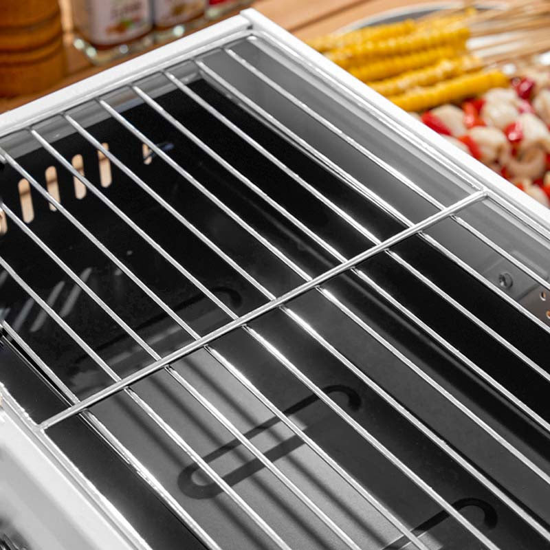 Danoz Outdoors - Foldable Portable Charcoal Frying Grill Grilling Outdoor Tabletop BBQ Grill For Camping Hiking Picnics