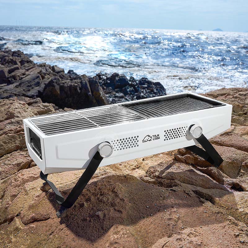 Danoz Outdoors - Foldable Portable Charcoal Frying Grill Grilling Outdoor Tabletop BBQ Grill For Camping Hiking Picnics