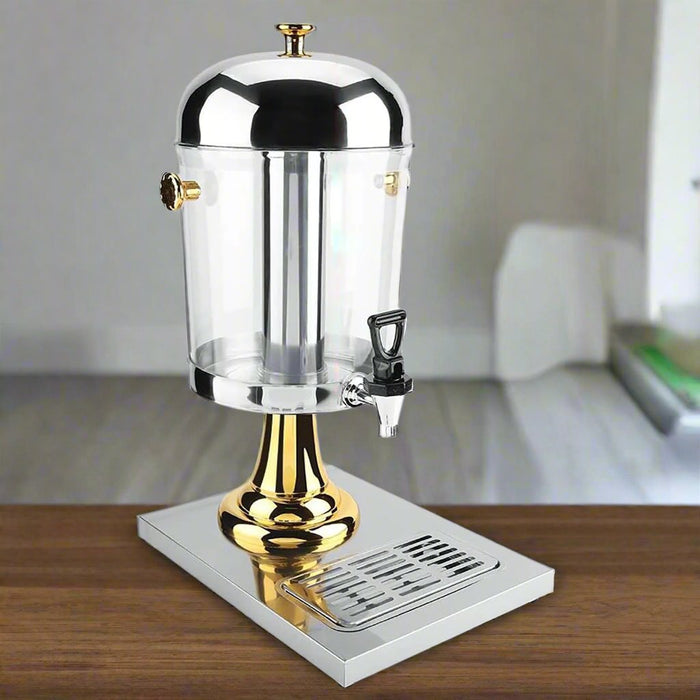 Danoz Direct - 8L Commercial Restaurant Buffet Beverage Juice Beverage Dispenser Drink Container Gold - Inc. Delivery