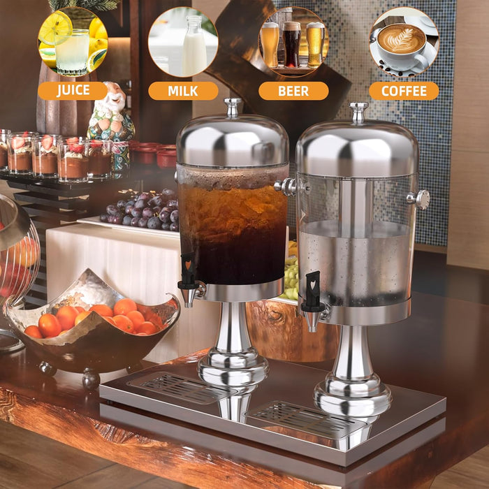 Danoz Direct - 16L Commercial Restaurant Buffet Beverage Juice Beverage Dispenser Drink Container Gold - Inc. Delivery