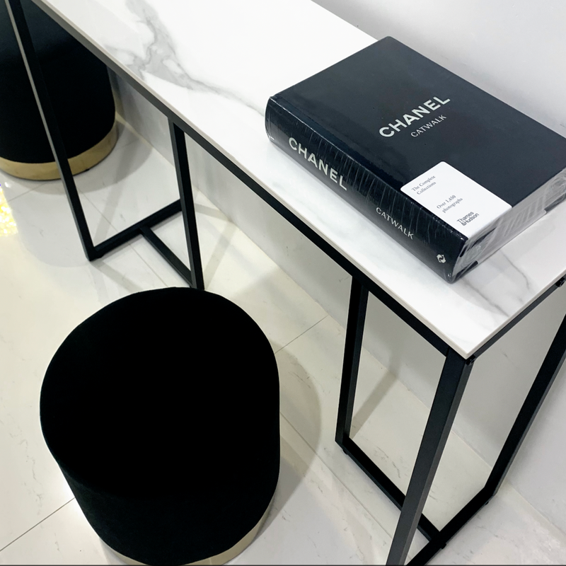 Danoz Furniture - Interior Ave - Stone Marble Console - Marble & Black
