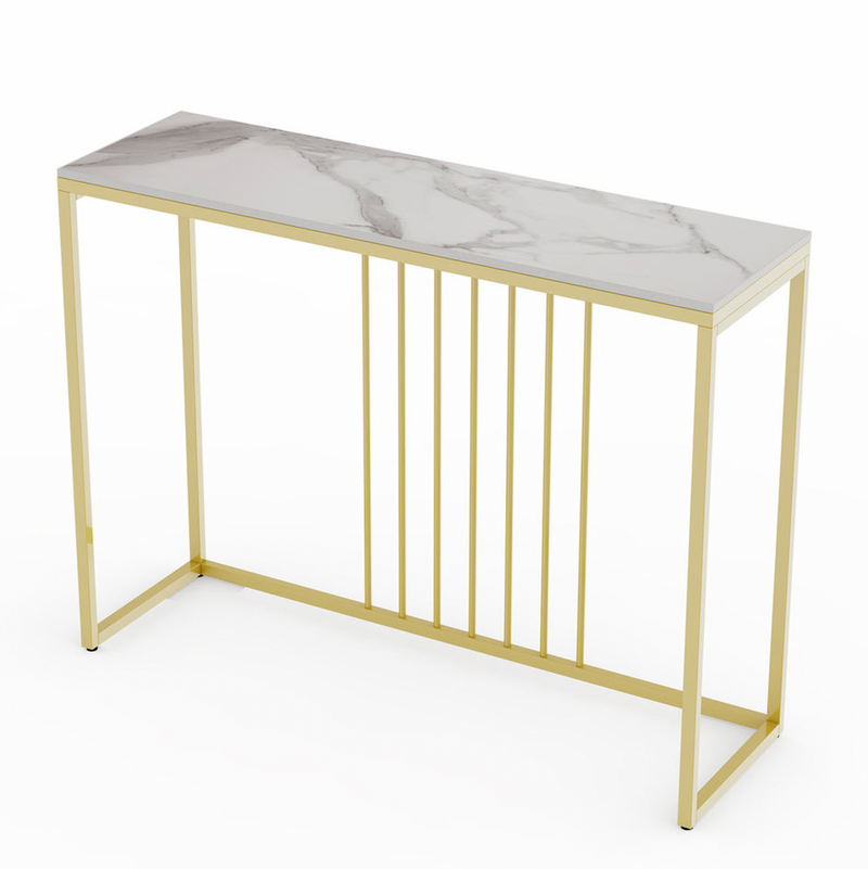 Danoz Furniture - Interior Ave - Stone Marble Console - Marble & Gold