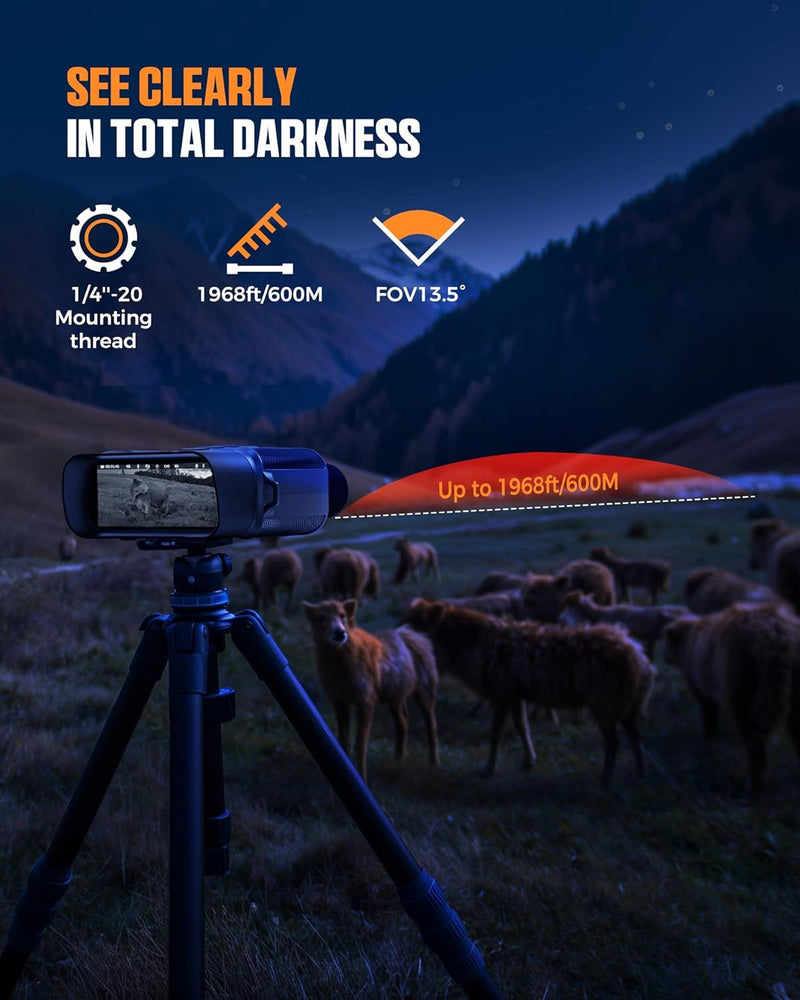 🔭 Danoz NightSmart | CIGMAN 4K Night Vision Binoculars | 58MP | 600m Range | 3.99" HD Display | 5000mAh | IP65 | 32GB Included