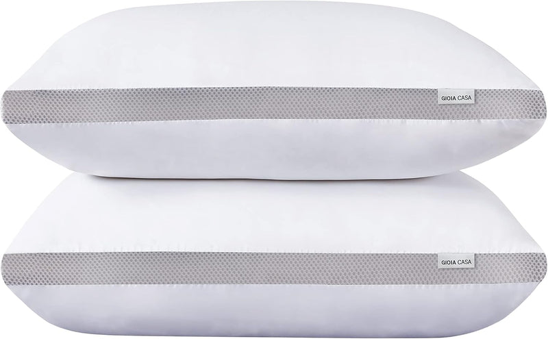 Danoz Beddings - Bamboo Cooling Pillows - 2 Pack - Luxury Plush Down-Like pillows - Super Deal!
