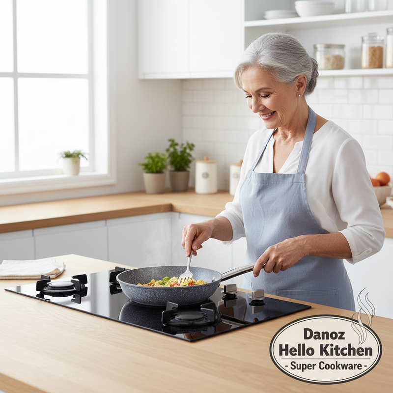 Danoz CookSmart 🧑‍🍳🥘Hello Kitchen Non-stick Ultra Marble Frypan- 26cm - Super Quality - 5 Years Warranty!