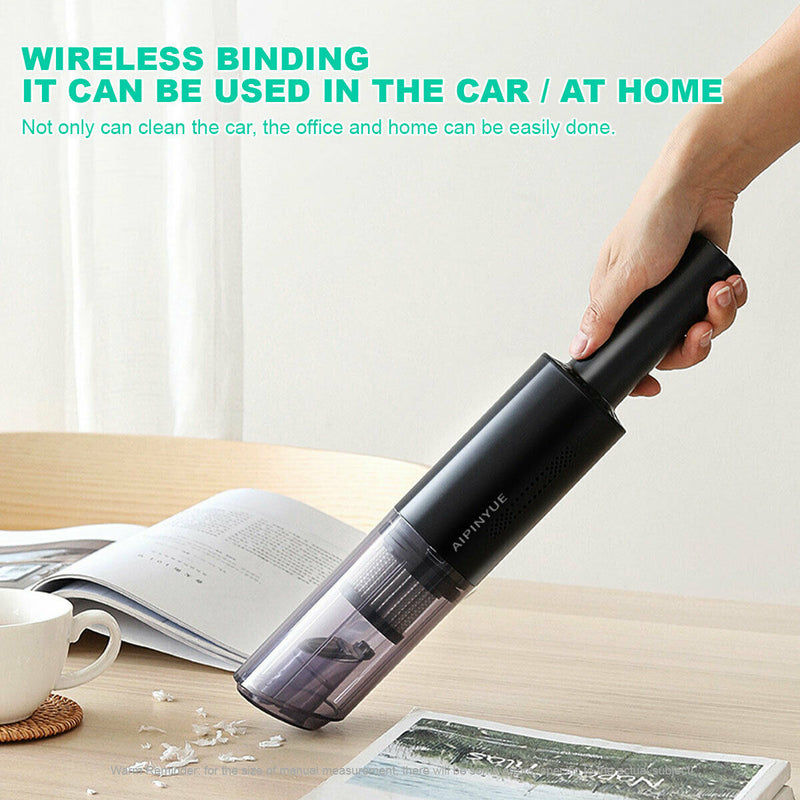 Danoz Direct - Wireless Charge 6000Pa Suction Powerful Portable Car Vacuum Cleaner Home Duster(White)