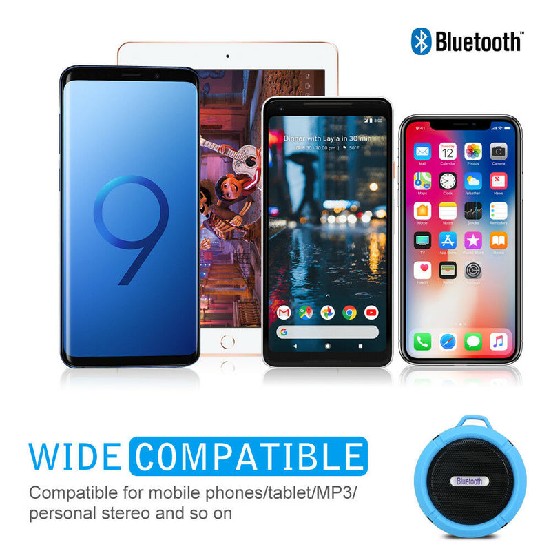 Danoz Direct - Portable Waterproof Wireless Mini Bluetooth Music Speaker (Red)