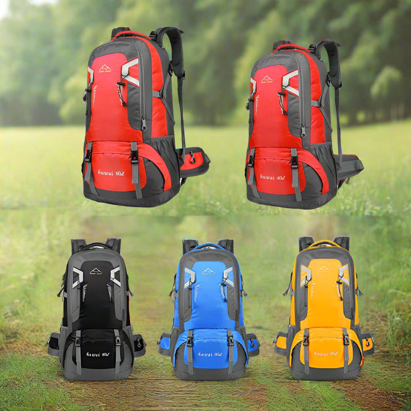 Danoz Camping - 60L Waterproof Outdoor Hiking Backpack Camping Outdoor Trekking Bag(Black)