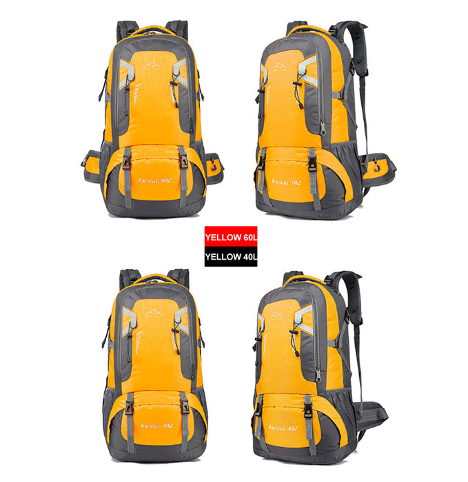 Danoz Hiking - 60L Waterproof Outdoor Hiking Backpack Camping Outdoor Trekking Bag(Yellow)